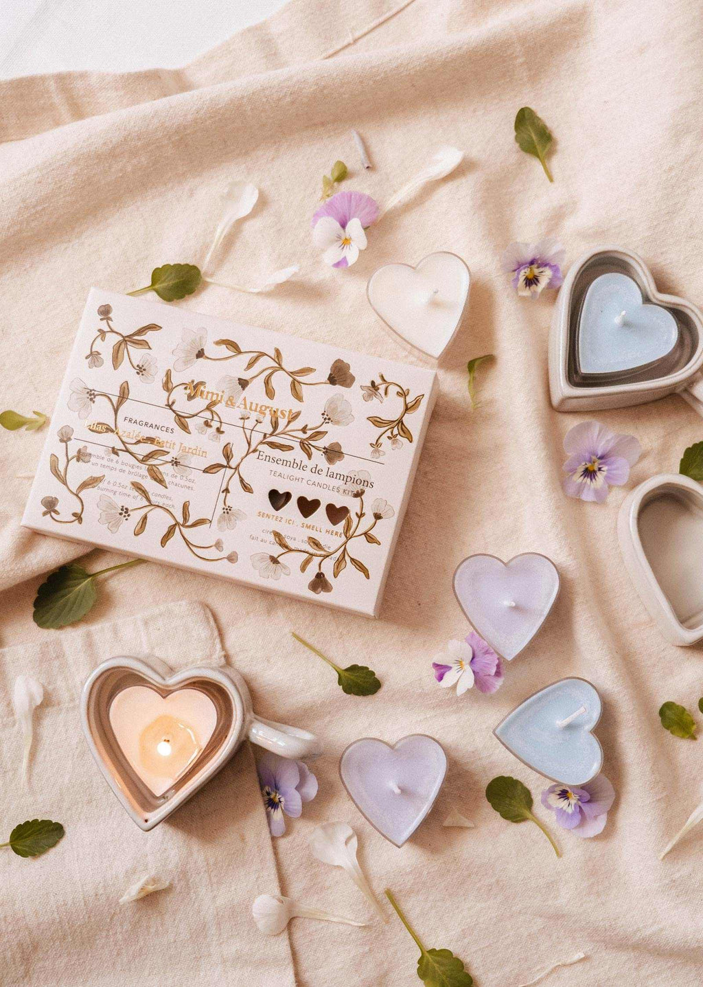 Heart Tealight Candle Gift Set – 6 Soy Candles
