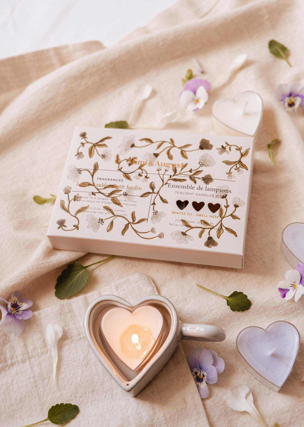Heart Tealight Candle Gift Set – 6 Soy Candles