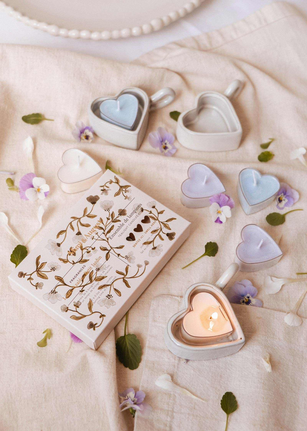 Heart Tealight Candle Gift Set – 6 Soy Candles