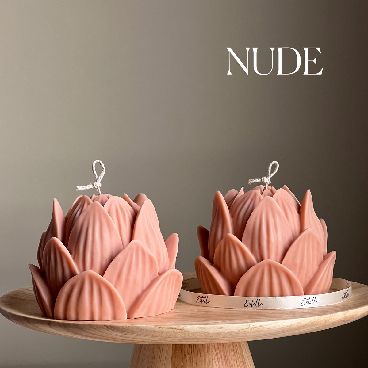 Grande bougie en cire de soja Lotus