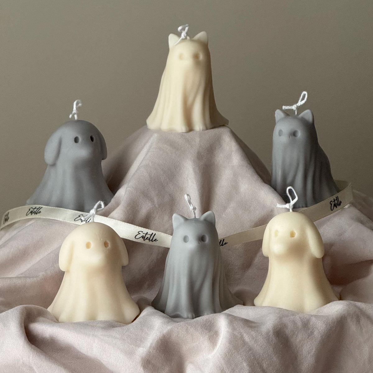 Cat Ghost Soy Wax Candle – Halloween Gift