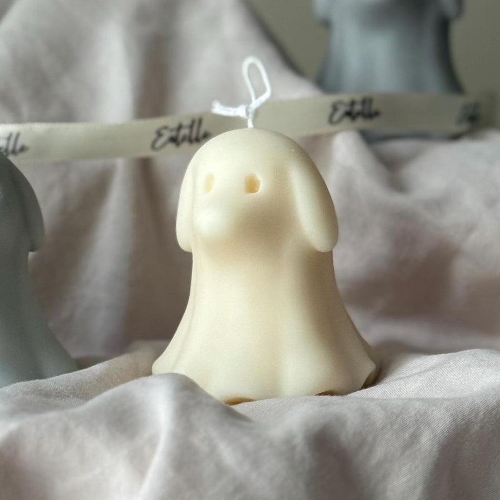 Dog Ghost Soy Wax Candle – Halloween Gift