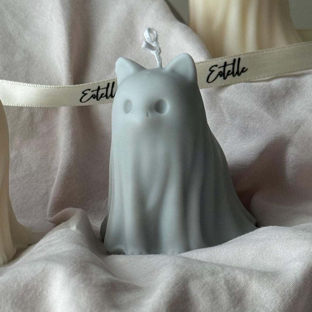 Cat Ghost Soy Wax Candle – Halloween Gift