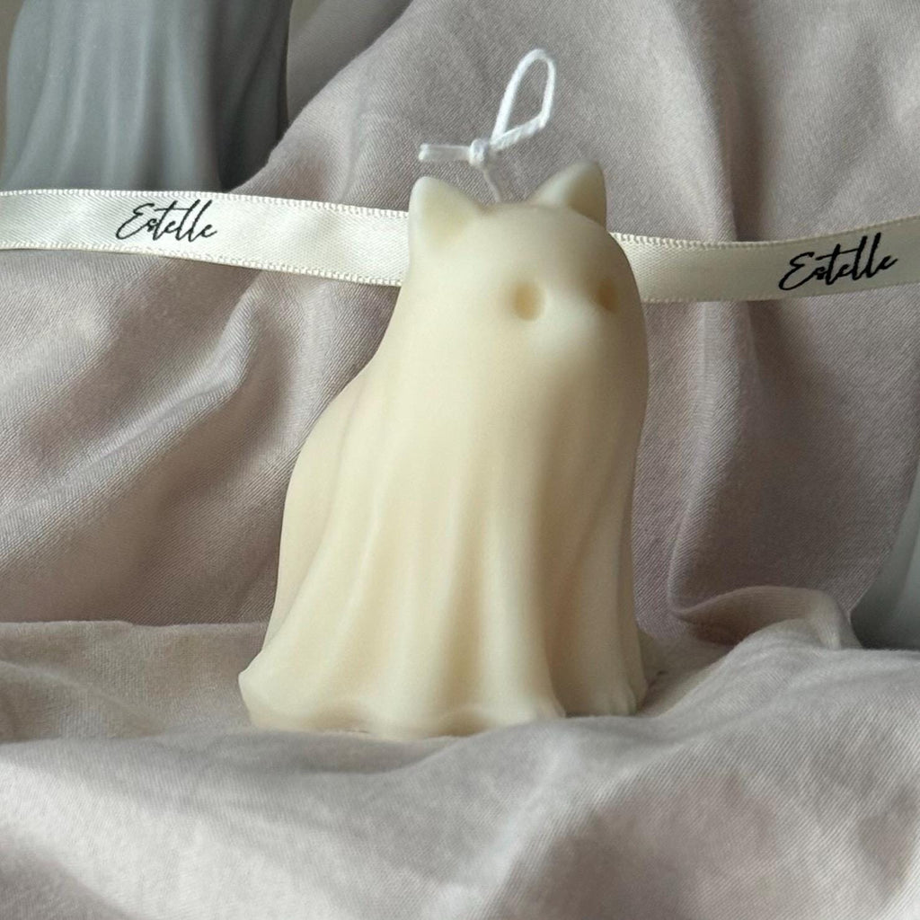 Cat & Dog Ghost Candle Duo – Halloween Gift Set