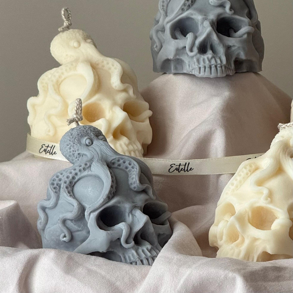 Octopus Skull Soy Wax Candle – Halloween Decor