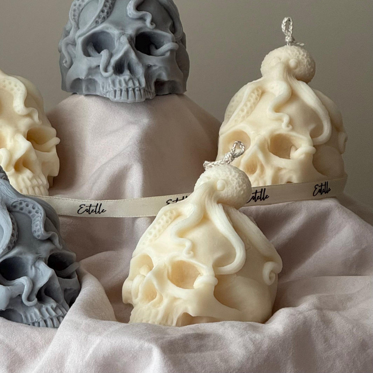 Octopus Skull Soy Wax Candle – Halloween Decor