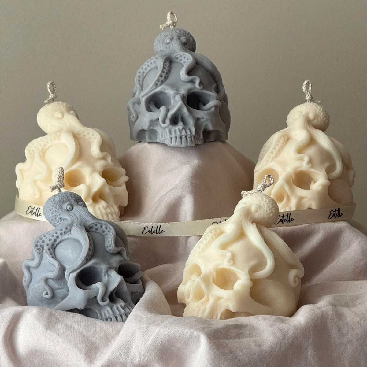 Octopus Skull Soy Wax Candle – Halloween Decor