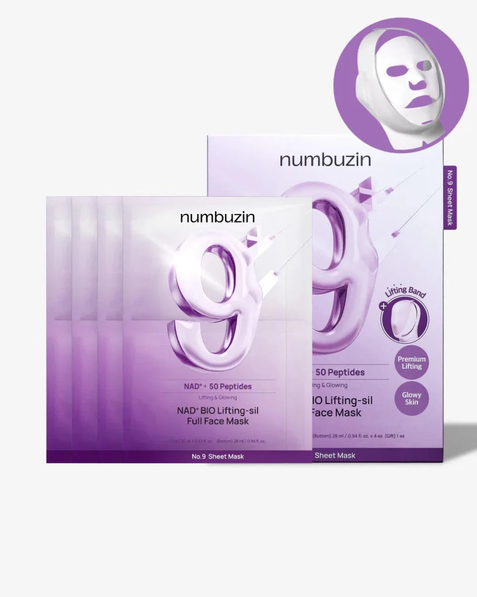 Numbuzin No.9 NAD Bio Lifting Face Mask – 4 Pack