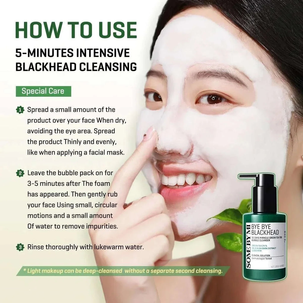 SOME BY MI Green Tea Blackhead Bubble Cleanser 120g